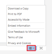 Access additional features on the embedded file to view as you wish.