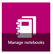 Manage Notebooks icon from the Class Notebook dashboard