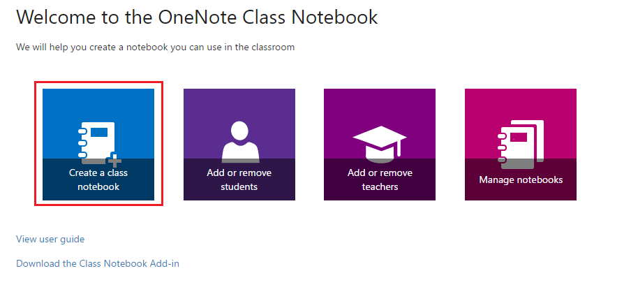 Create Class Notebook icon