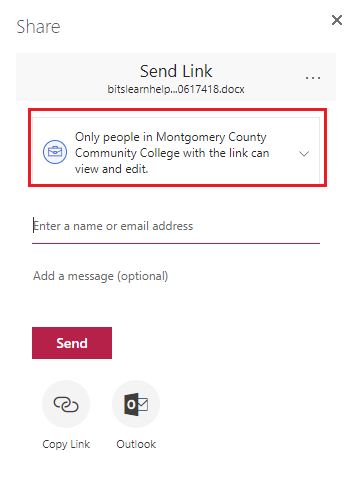Get link options
