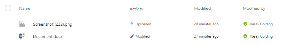 File Organization in a Group
