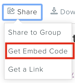 Get Embed code option