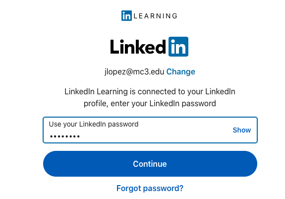 linked in learning login