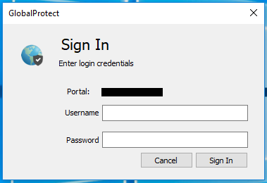 globalprotect password