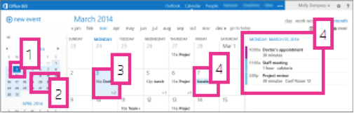 Calendar month view