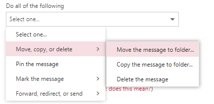 outlook 365 delete emails after rule