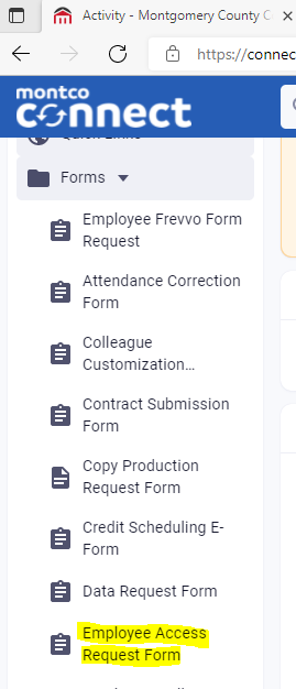 Employee Access Request Form
