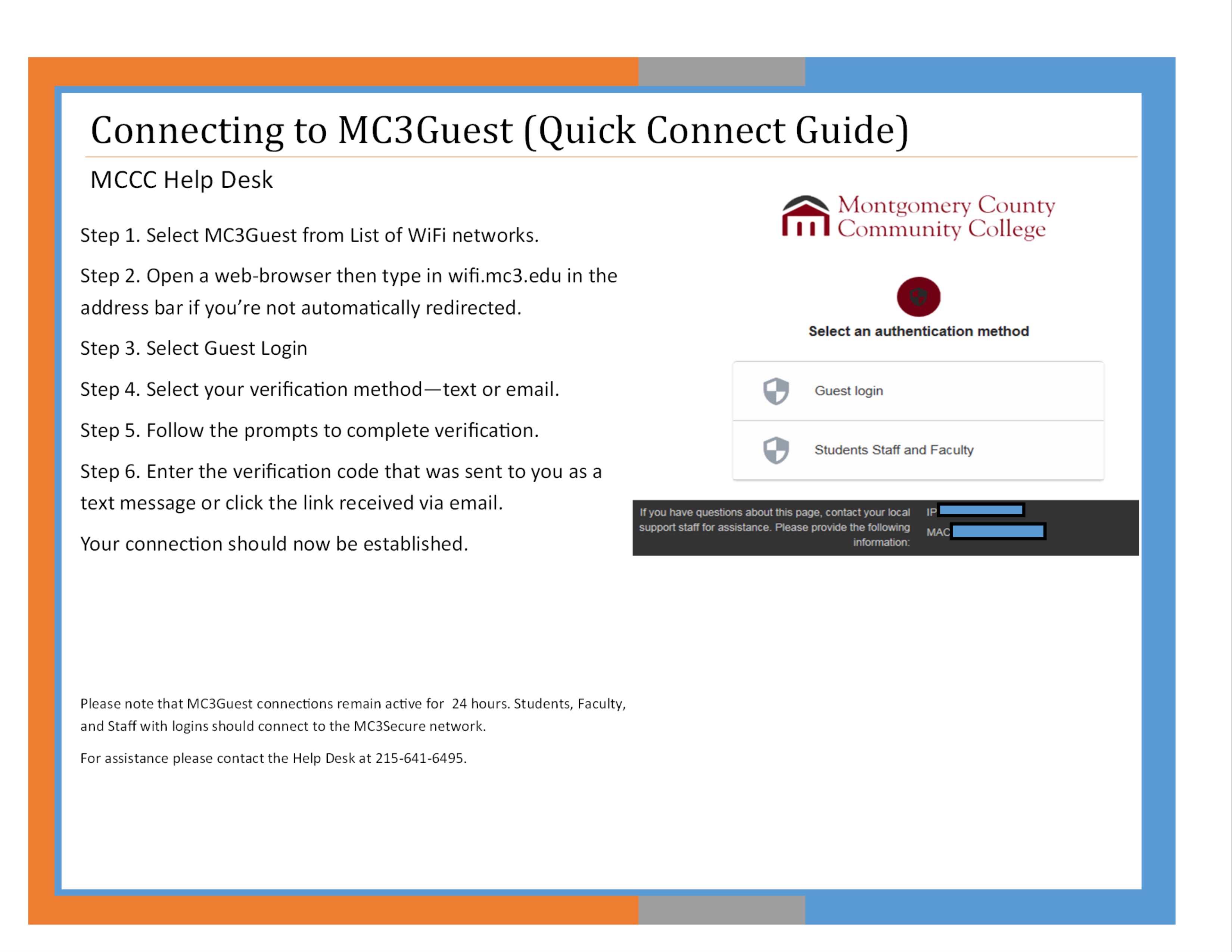 Connecting to MC3Guest(Quick Connect Guide)